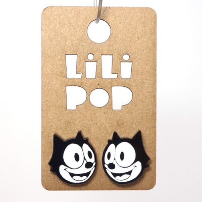 Boucles d'oreilles Lili POP- Félix le chat